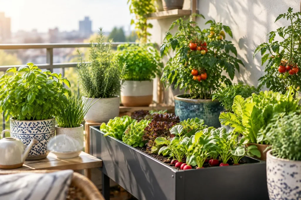Potager urbain sur balcon ou terrasse : 5 à 6 h de soleil, bons pots et cultures qui réussissent