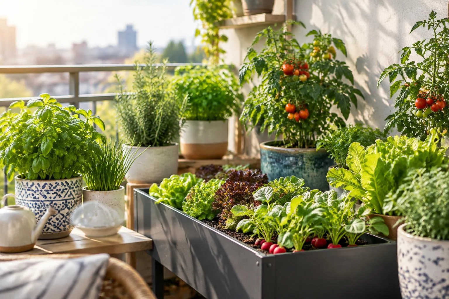 Potager urbain sur balcon : soleil, pots et cultures