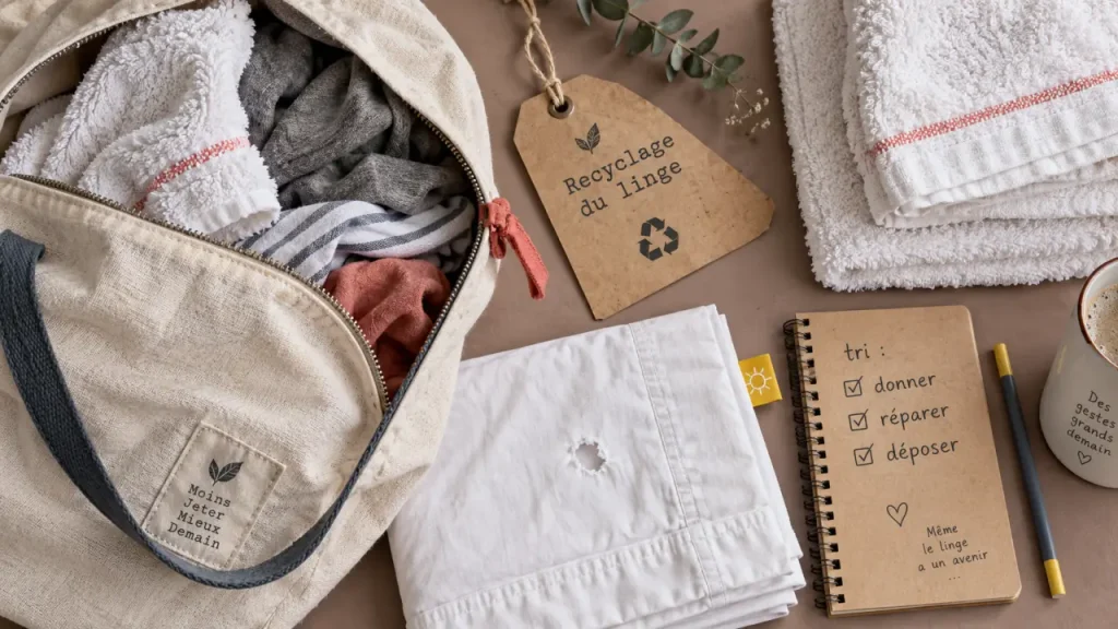 Recyclage du linge de maison : choisissez entre don, réparation et collecte